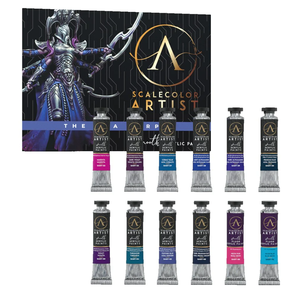 Scale 75 Scalecolor Artist Aclylics Heavy Body Paint 12-Piece Set - The Sea Purpple - Image 2