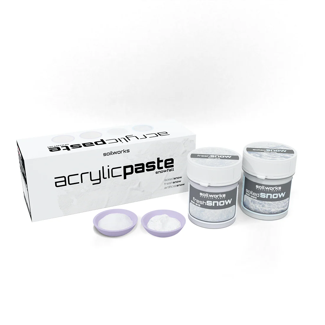 Scale 75 Soilworks Acrylic Paste 3-Piece Set - Snowfall