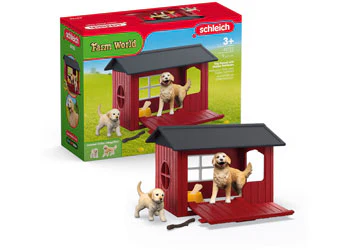 Schleich - Dog kennel with golden retrievers - Image 2