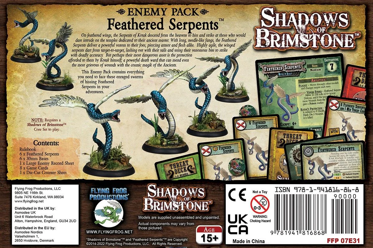 Shadows of Brimstone - Feathered Serpents Enemy Pack - Image 2