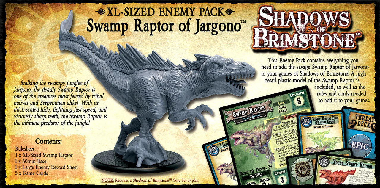 Shadows of Brimstone - Swamp Raptor - XL Enemy Pack - Image 2