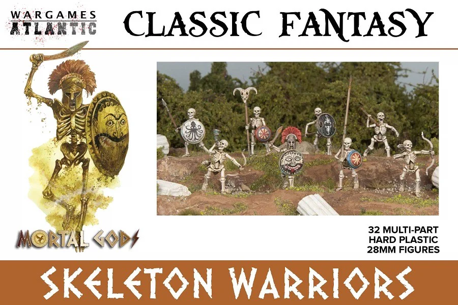 Skeletal Warriors - 32 Hard Plastic 28mm Warriors