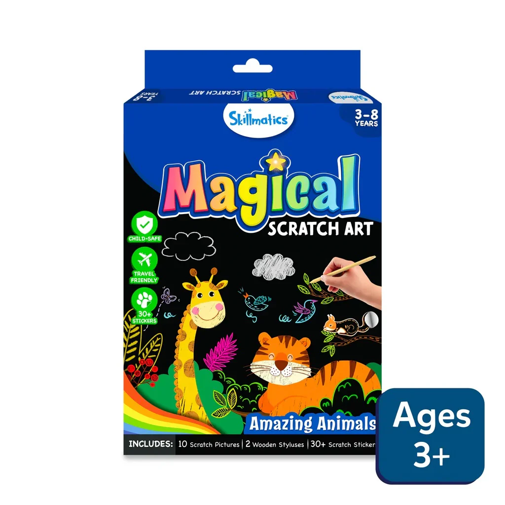Skillmatics - Magical Scratch Art Amazing Animals