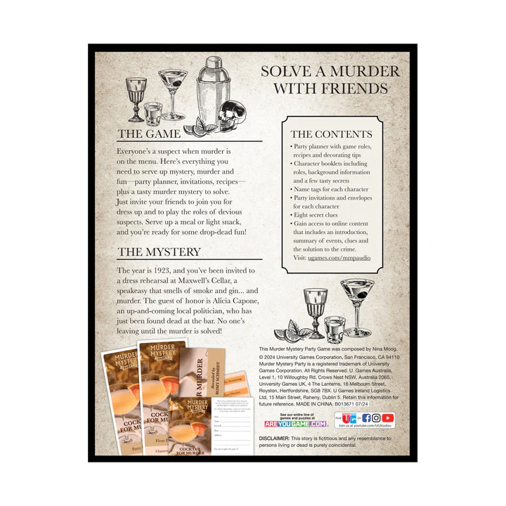 Solve a Murder Game - Cocktail For Murder - Image 2