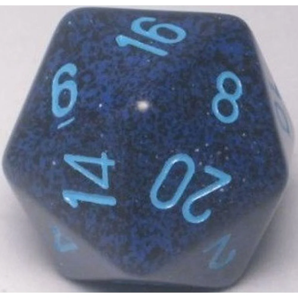 Speckled Cobalt 34mm d20 Dice
