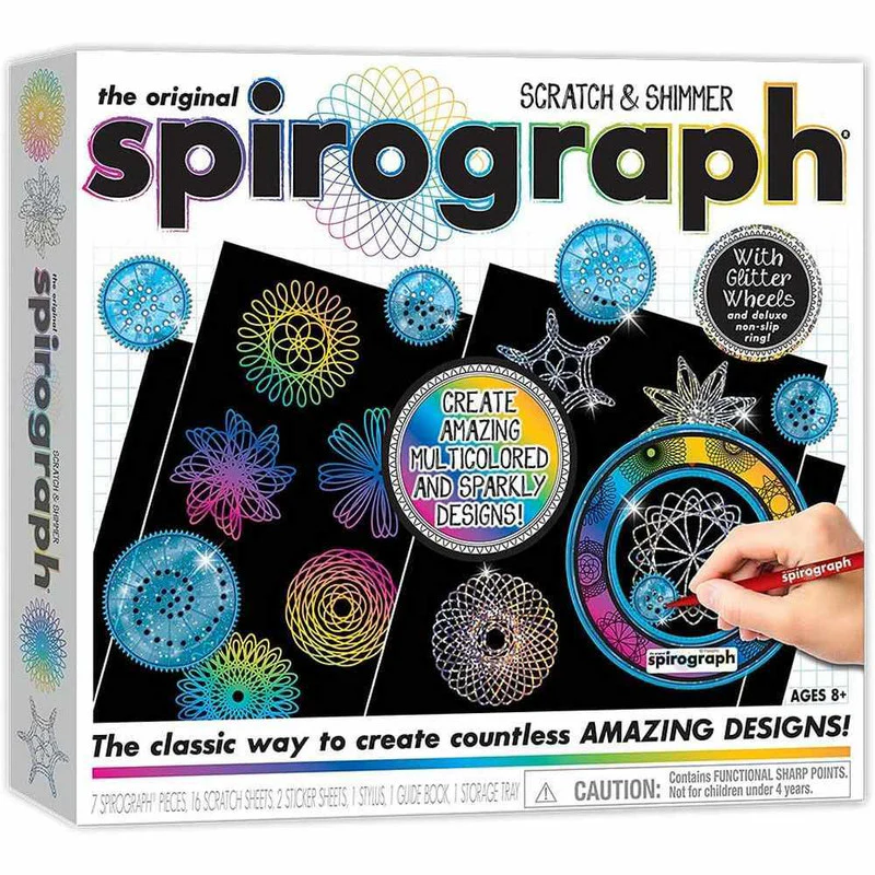 Spirograph Scratch and Shimmer Drawing Kit
