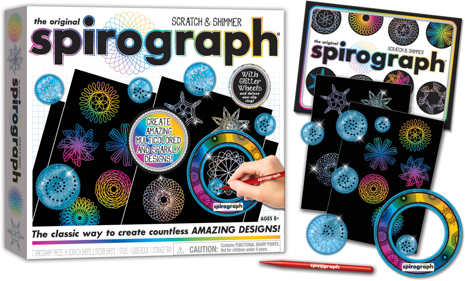 Spirograph Scratch and Shimmer Drawing Kit - Image 2