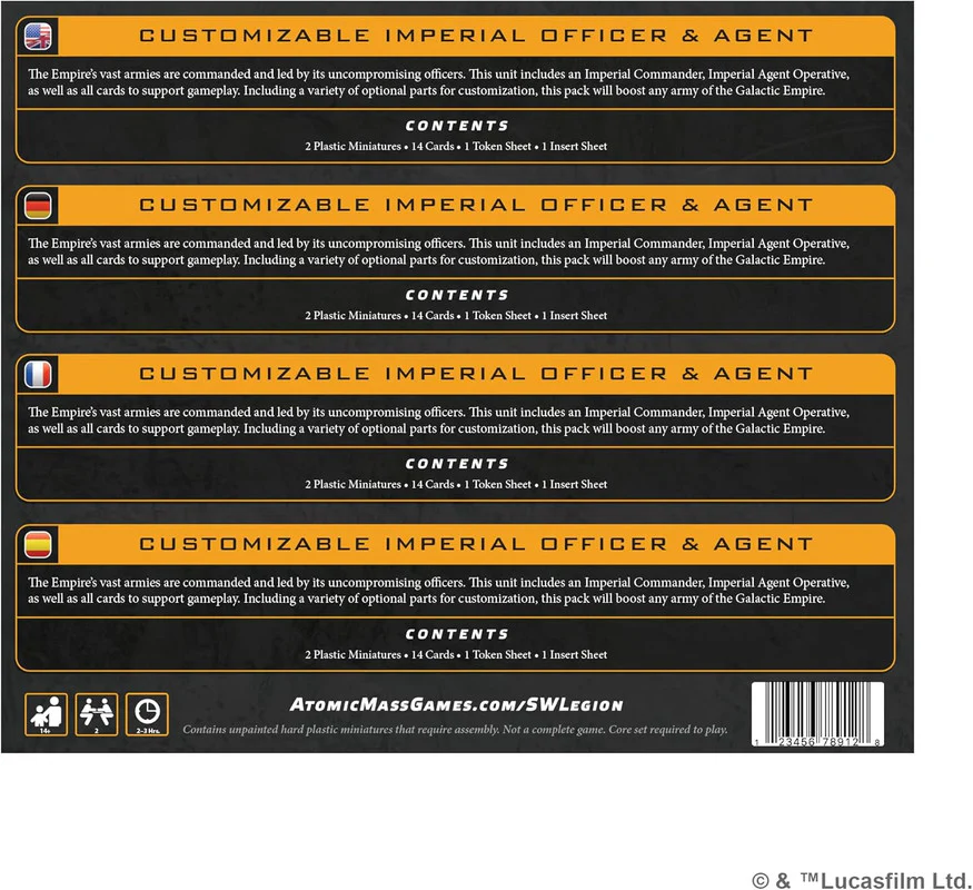 Star Wars: Legion - Customizable Imperial Officer & Agent