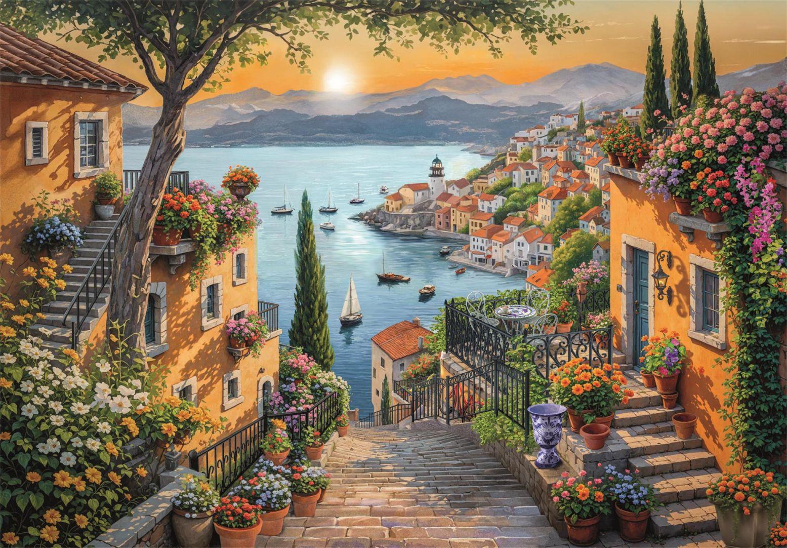 Steps To The Harbour 1500 Piece Jigsaw High-quality - Image 2