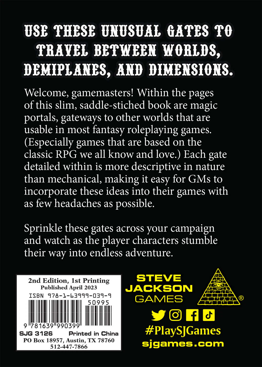 Steve Jackson Games RPG Gregor's Guide to Gates - Image 2