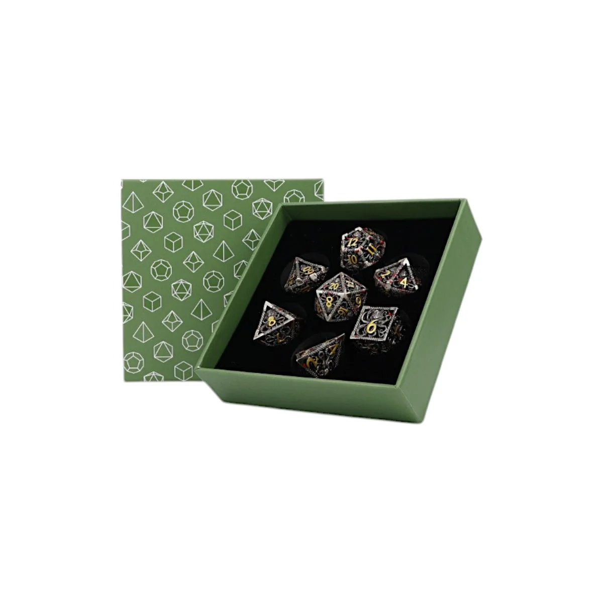 Strange Aeon Dice Set Bloodied Metal