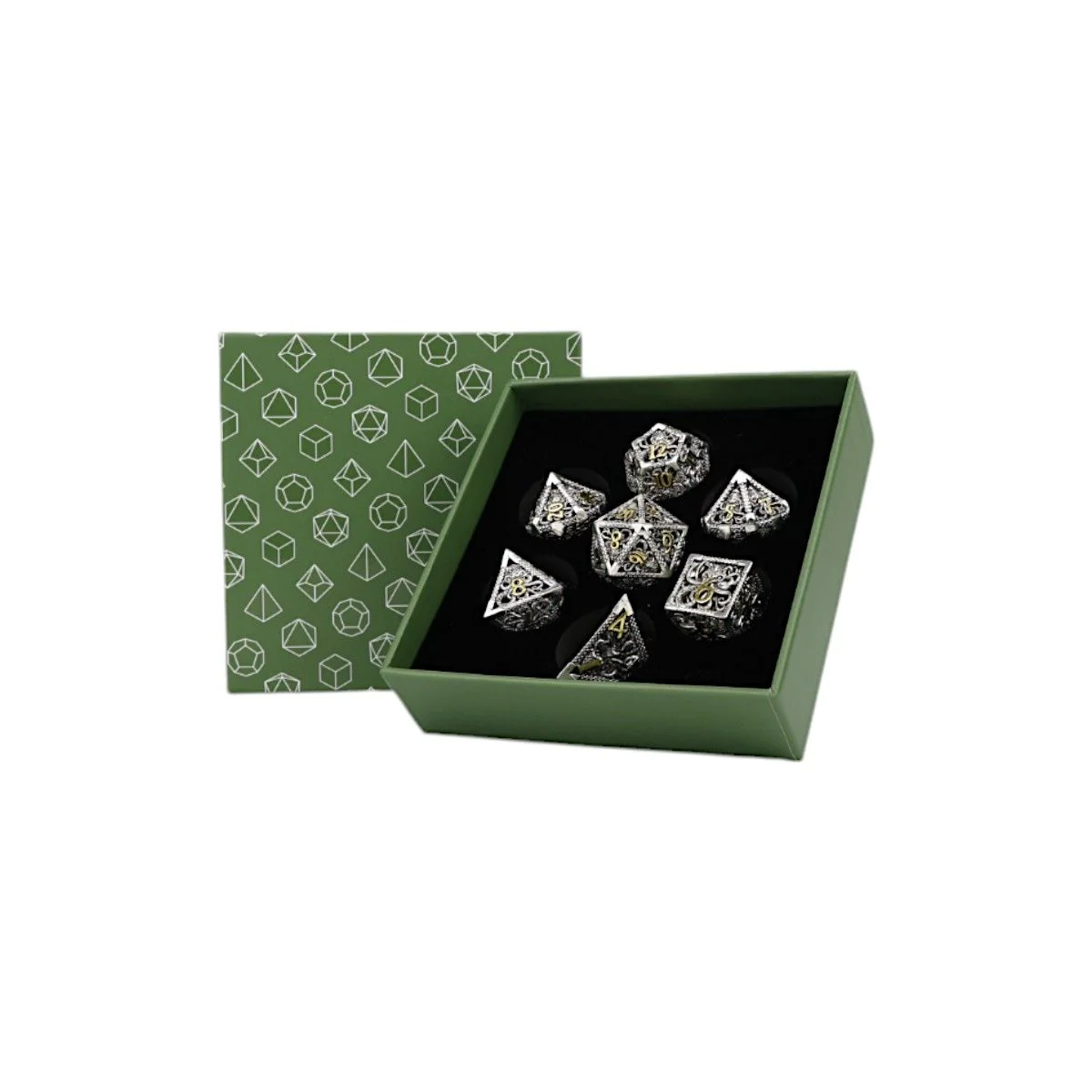 Strange Aeon Dice Set Chrome/Gold