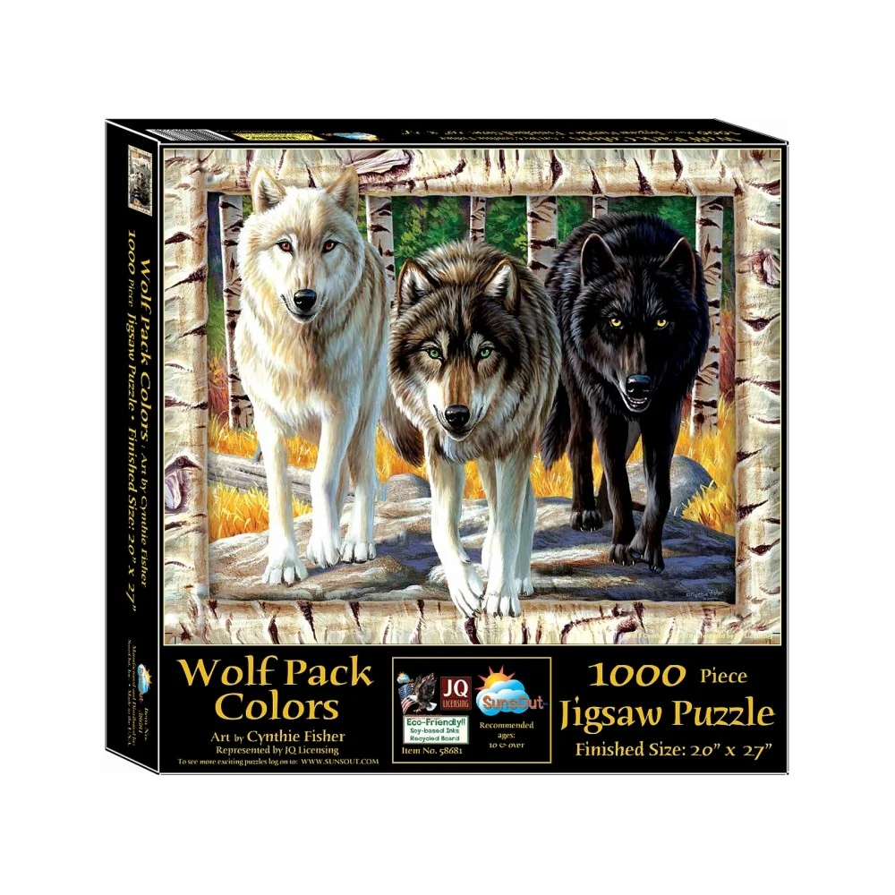 Sunsout - Wolf Pack Colours 1000 Piece Puzzle