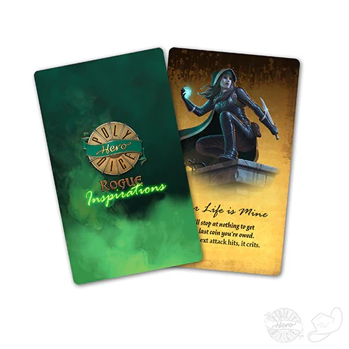 Tabletop Tycoon PolyHero Dice - Rogue Pack Inspiration Cards