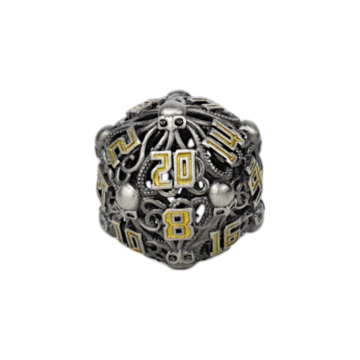 Tentacular Dice Set Chrome/Gold - Image 2