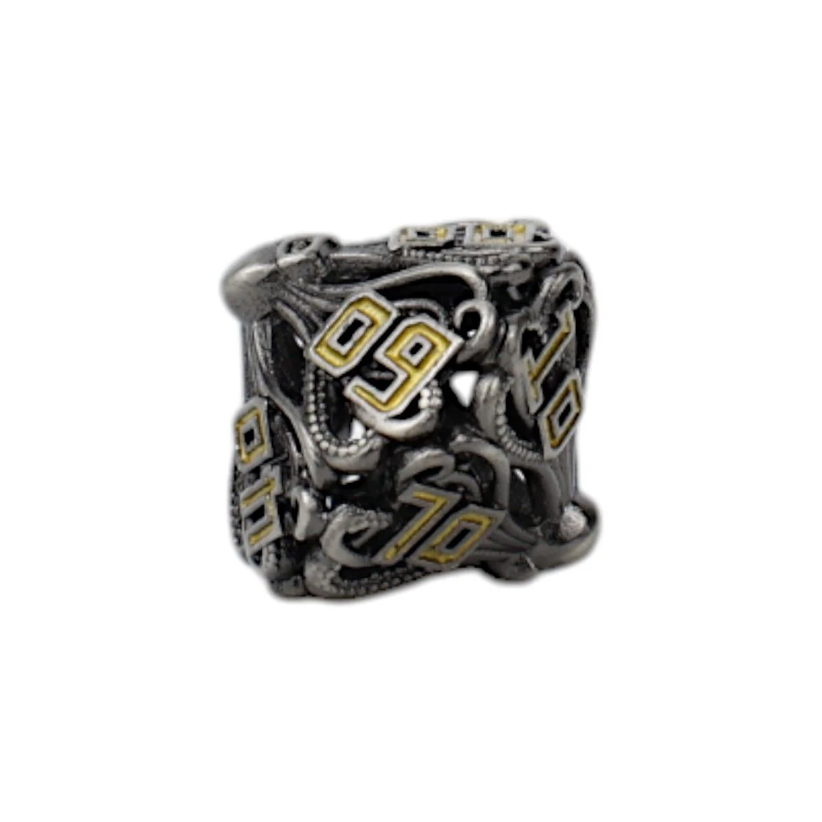 Tentacular Dice Set Chrome/Gold - Image 3