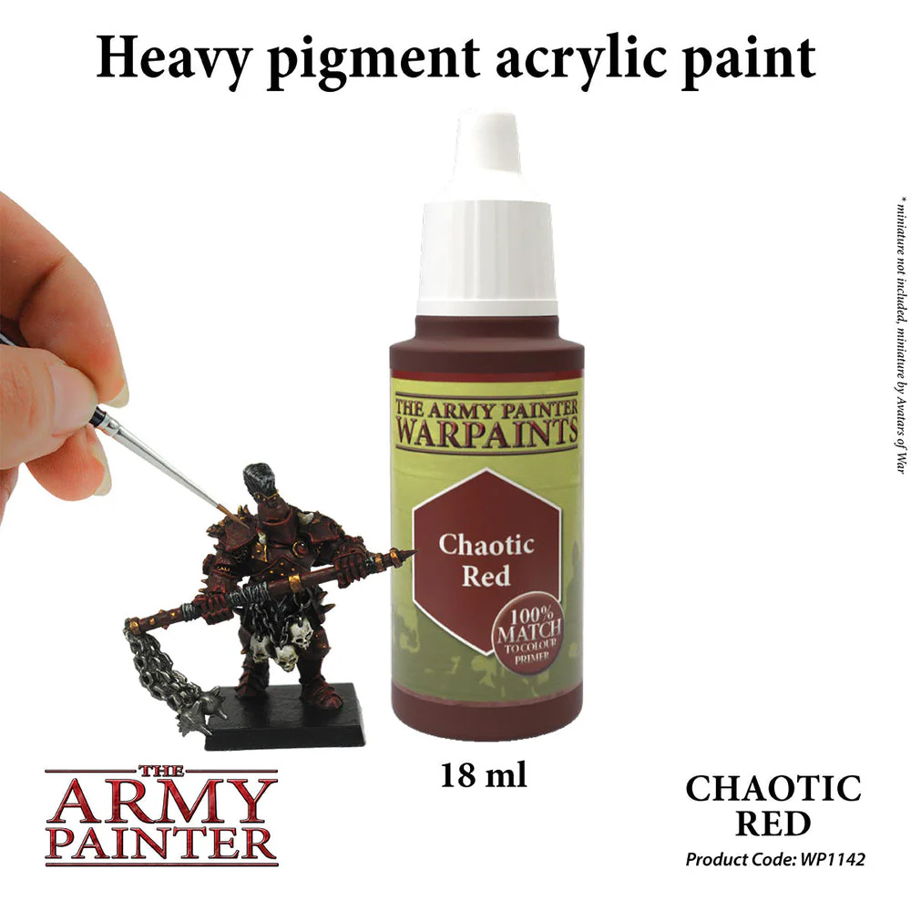 The Army Painter Warpaints Acrylic Paint 18ml - Chaotic Red - Image 2