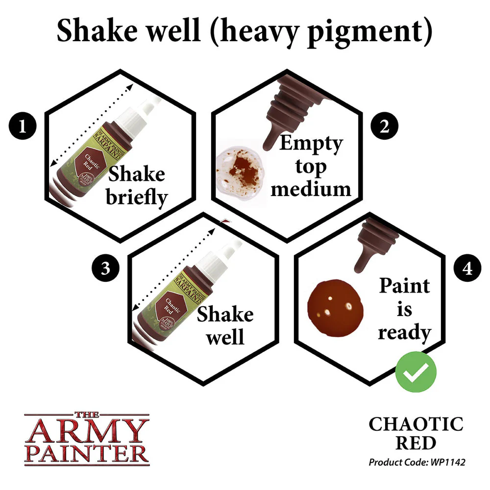 The Army Painter Warpaints Acrylic Paint 18ml - Chaotic Red - Image 5
