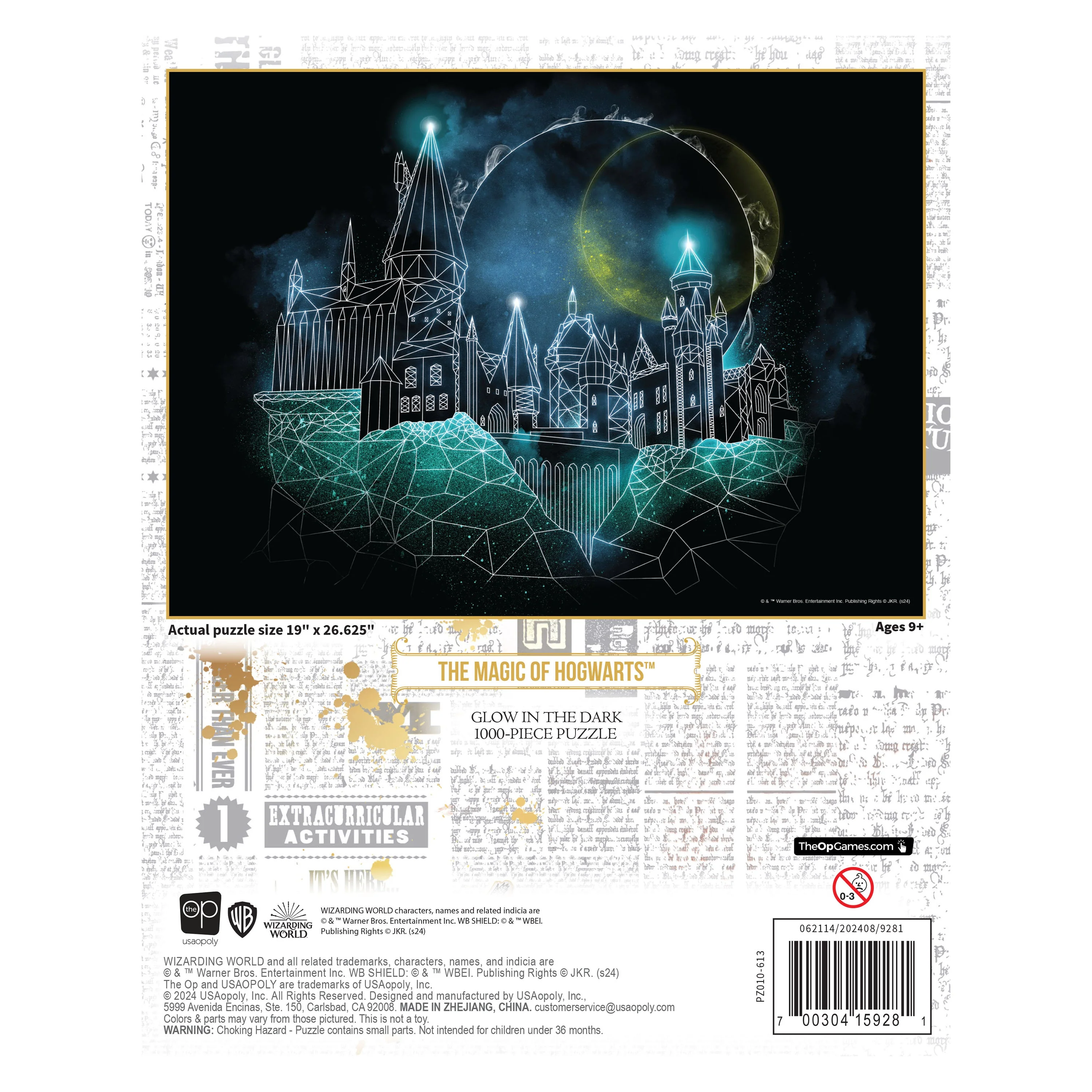 The Op Games Harry Potter: Magic of Hogwarts Glow-in-the-Dark Puzzle - 1000 Piece Jigsaw - Image 2