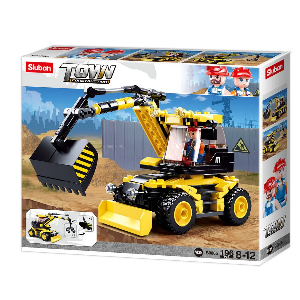 Town Excavator 196 Pieces
