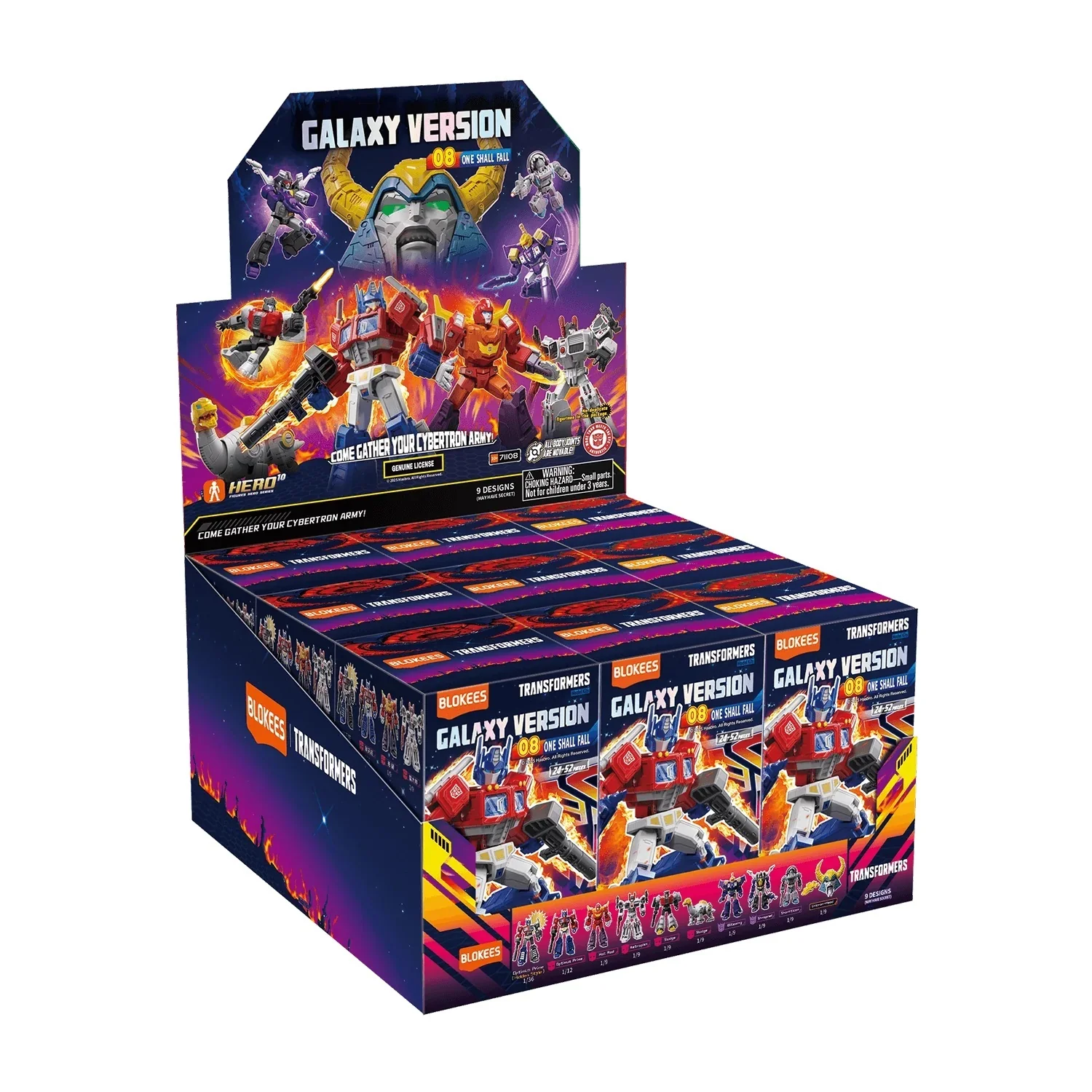 Transformers GV08 One Shall Fall (Blind box) Blokees (Display of 9)