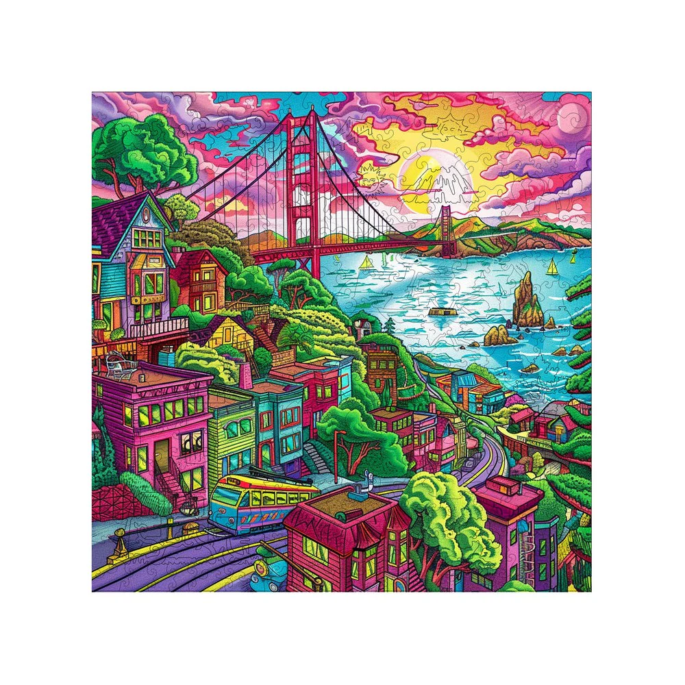 Trippy Puzzles - 300 Piece Wood Jigsaw Frisco Frenzy