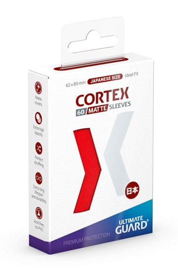 Ultimate Guard Cortex Sleeves Japanese Size (60) - Matte Red