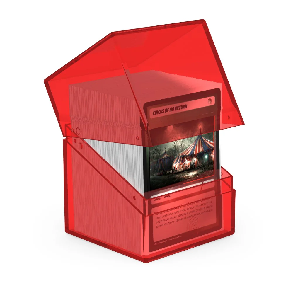 Ultimate Guard - Deck Box – Boulder 100+ – Clear - Ruby - Image 2