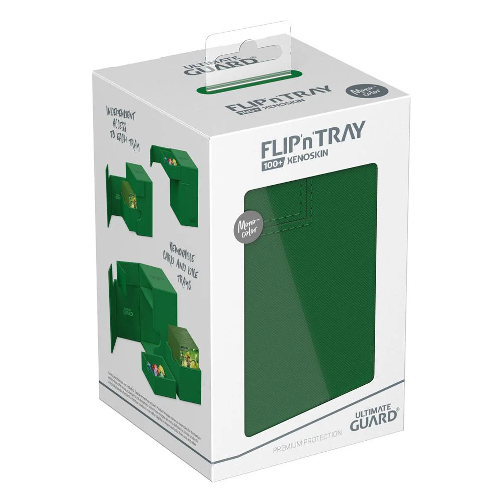 Ultimate Guard - Flip n Tray 100+ XenoSkin Monocolor Deck Box - Green
