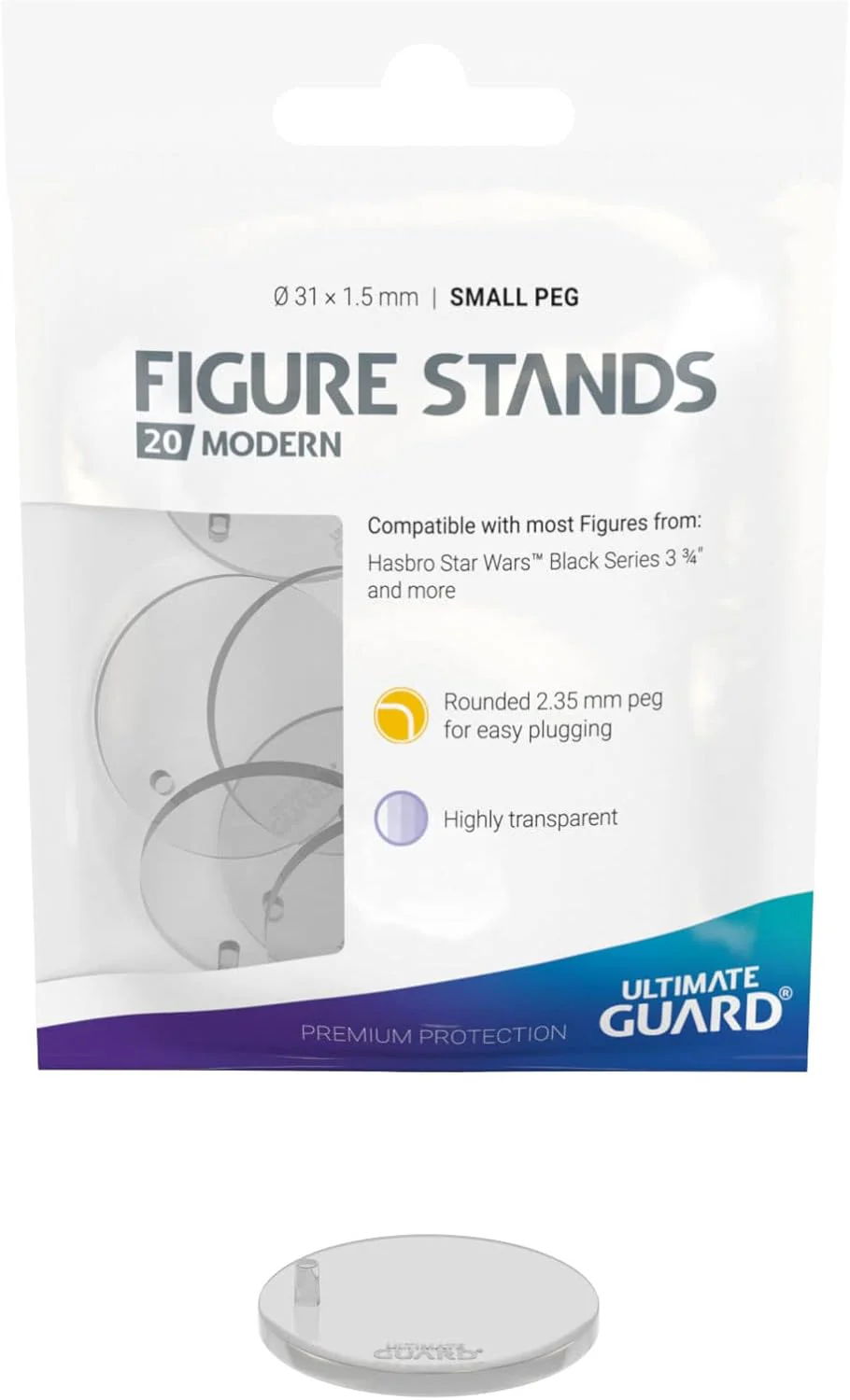 Ultimate Guard Small Peg Modern Figure Stands 20-Pieces