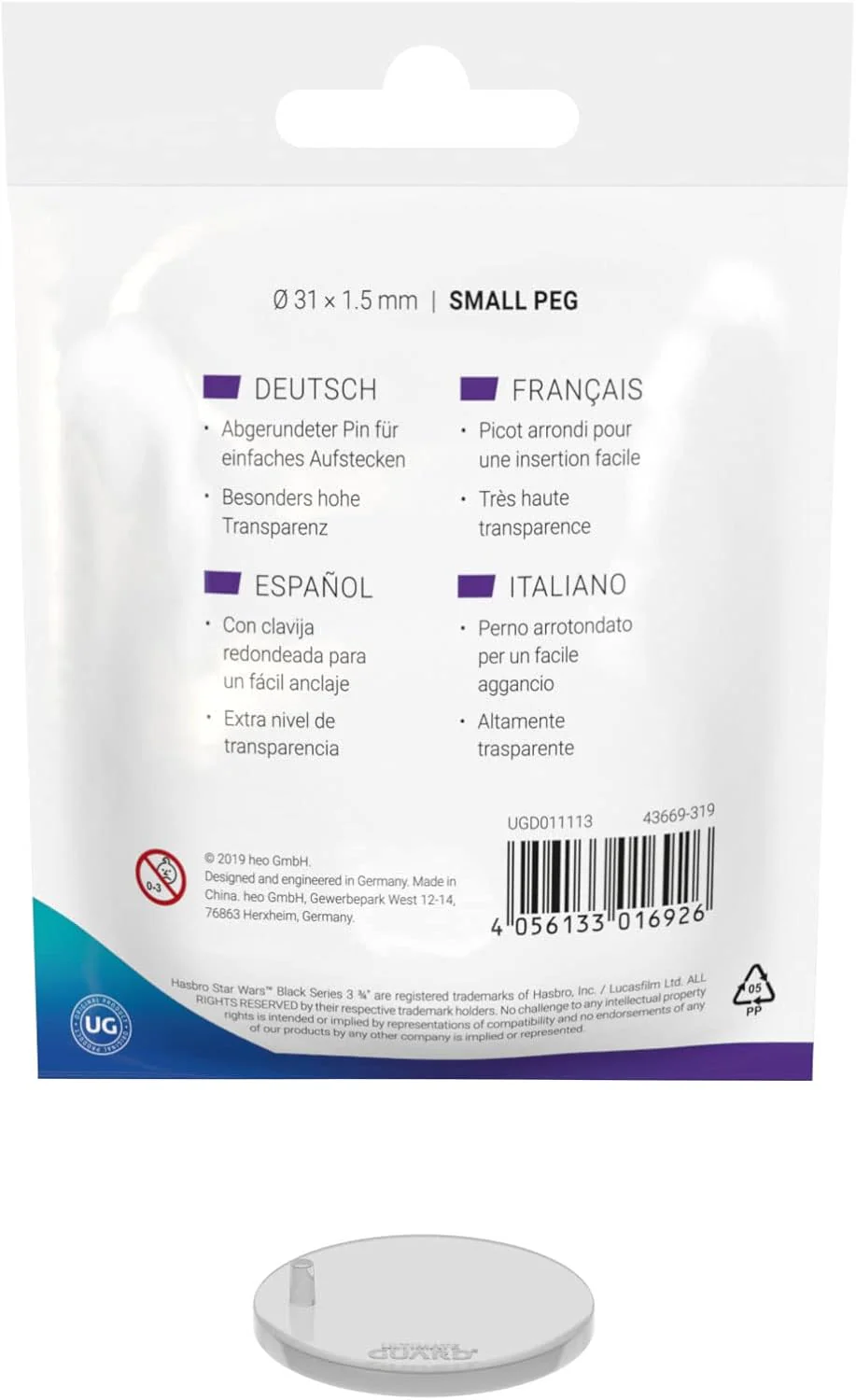 Ultimate Guard Small Peg Modern Figure Stands 20-Pieces - Image 2