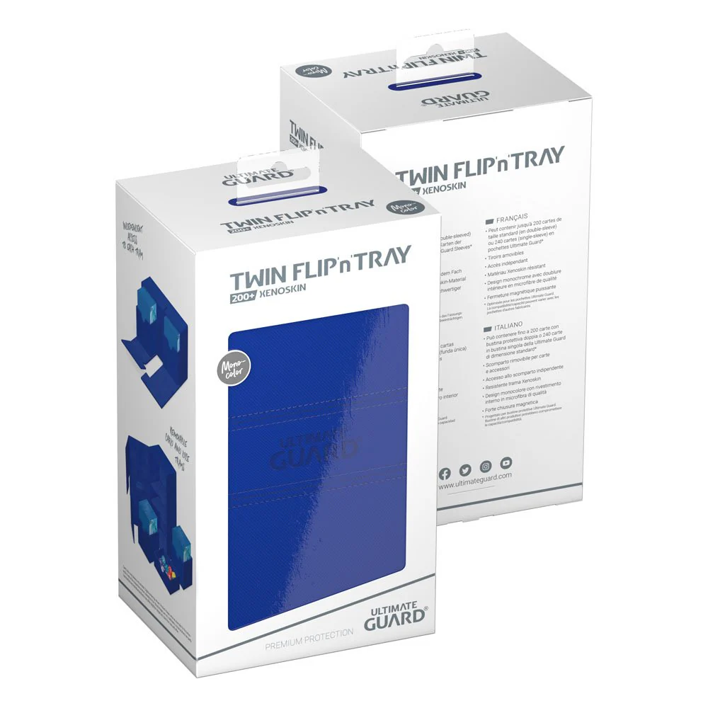 Ultimate Guard - Twin Flip n Tray 200+ XenoSkin Monocolor Deck Box - Blue