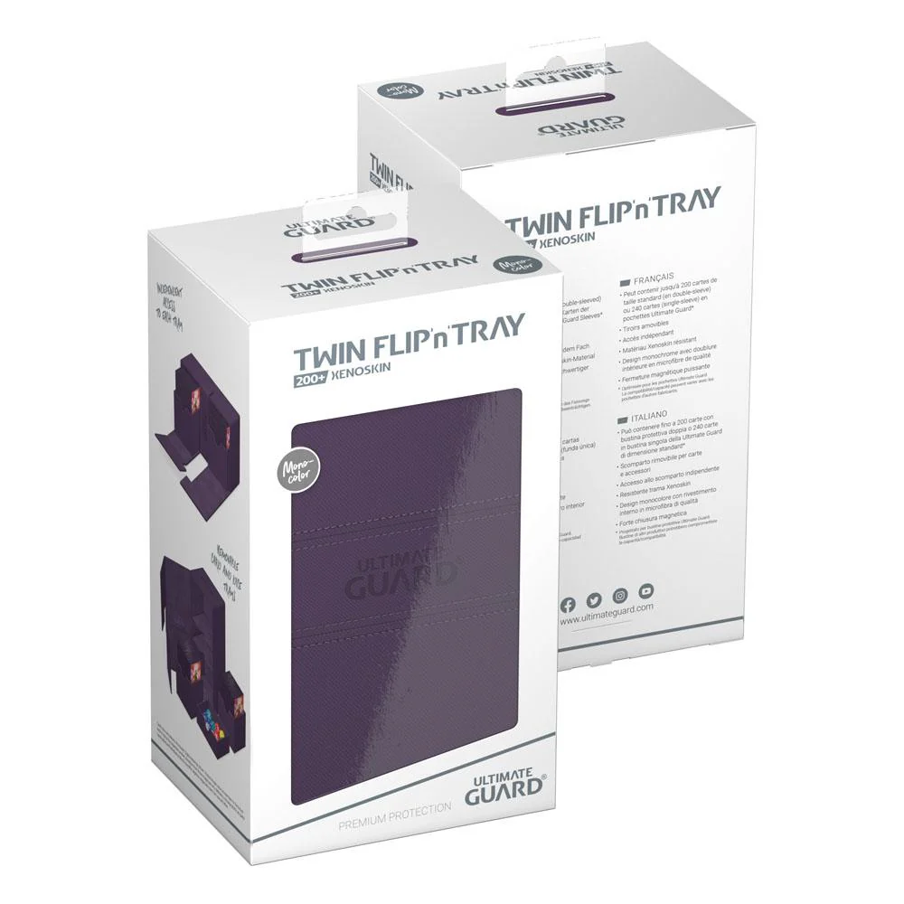 Ultimate Guard - Twin Flip n Tray 200+ XenoSkin Monocolor Deck Box - Purple
