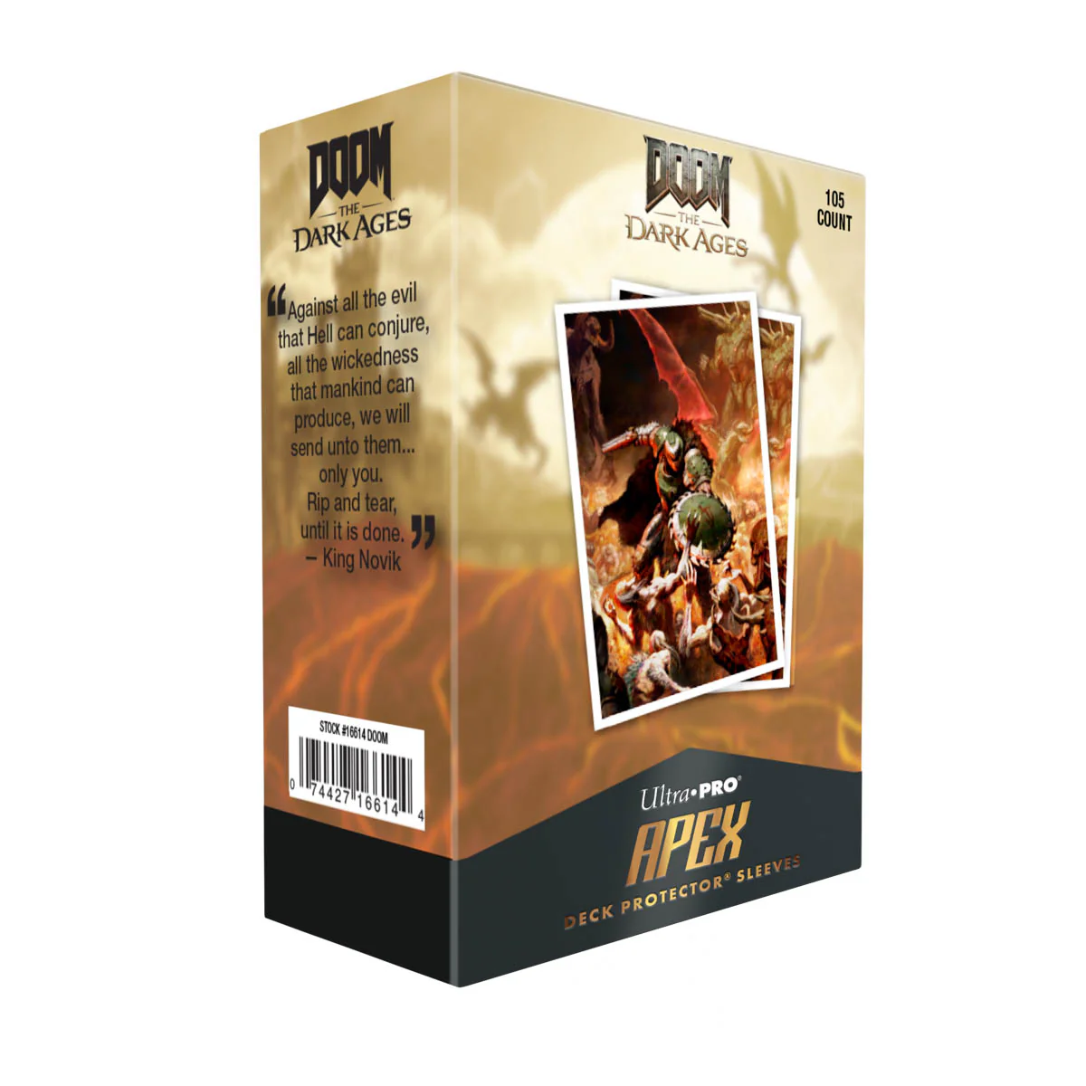 Ultra Pro: DOOM 105ct Apex Deck Protector Sleeves 1 (UP16614)
