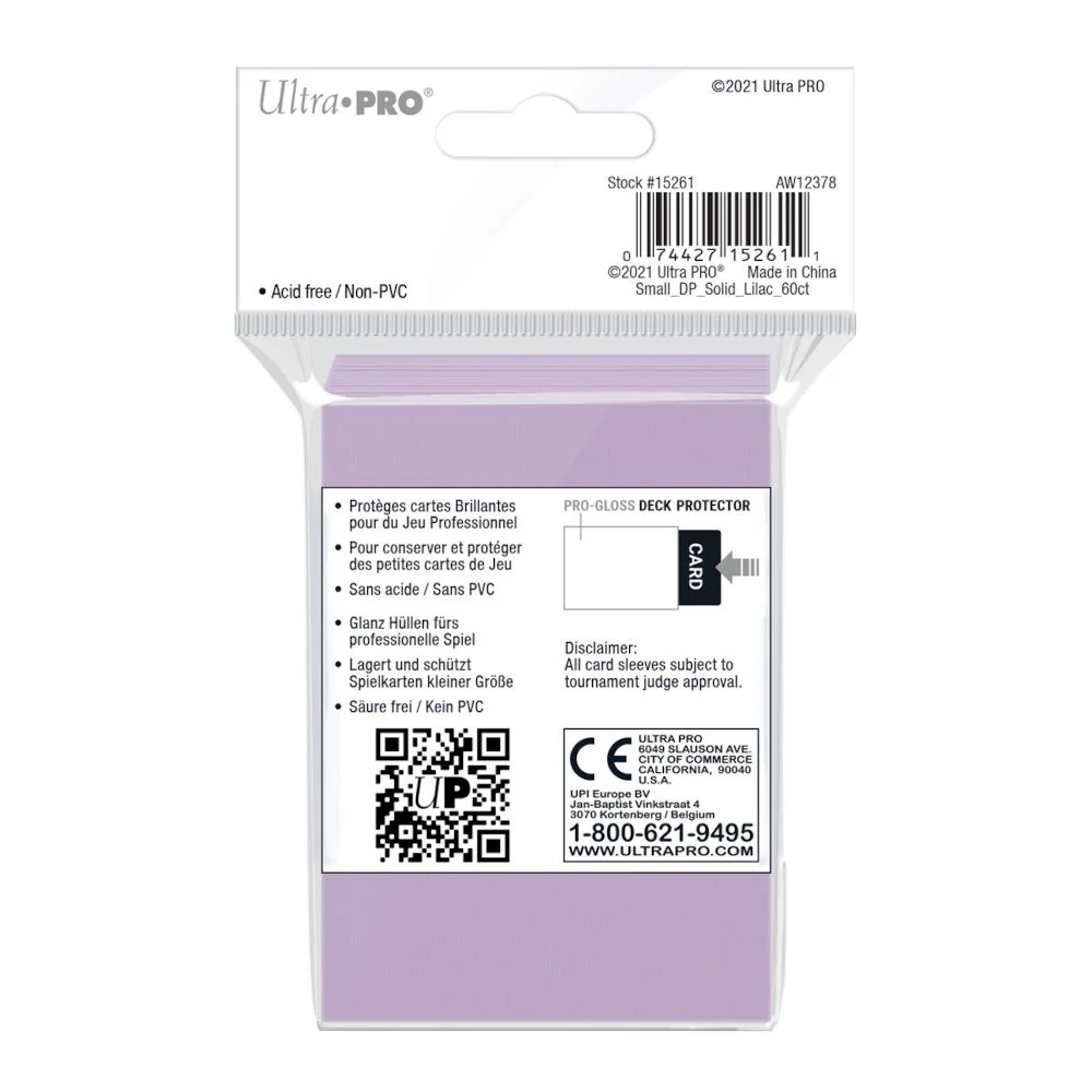 Ultra Pro - PRO-Gloss 60ct Small Deck Protector sleeves - Lilac - Image 2