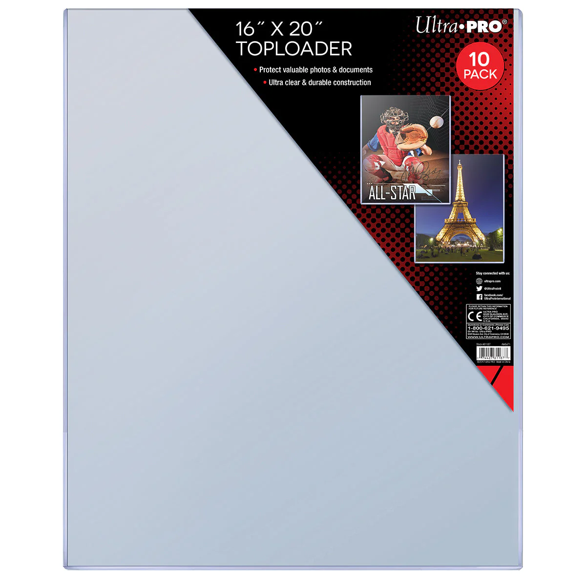 Ultra PRO - Toploader 10-Piece Set 16-Inch x 20-Inch