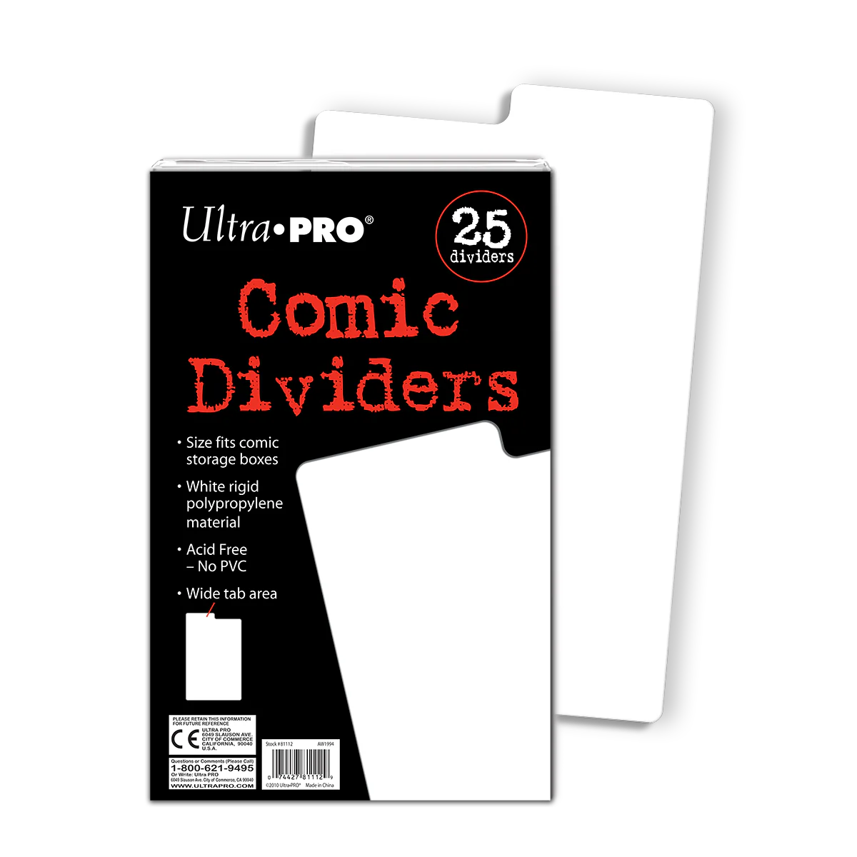 Ultra Pro UP81112 Comic Dividers 25-Piece Set