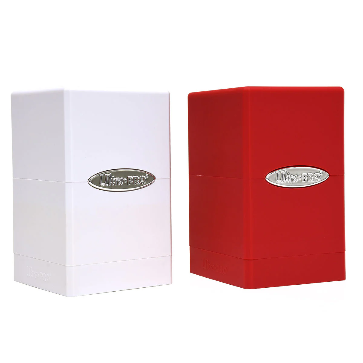 Ultra PRO UP85570 Satin Tower AMZ Deck Boxes 2-Piece Set - White/Red