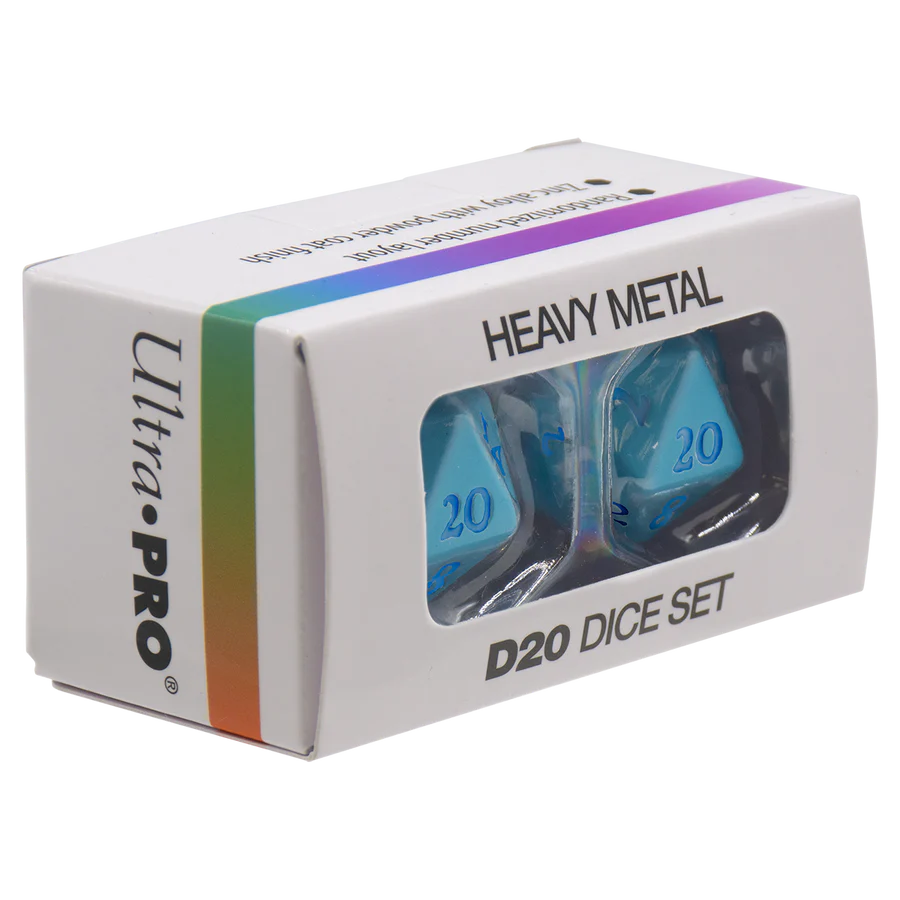 Ultra Pro - Vivid Heavy Metal Dice 2-Piece Set - Light Blue