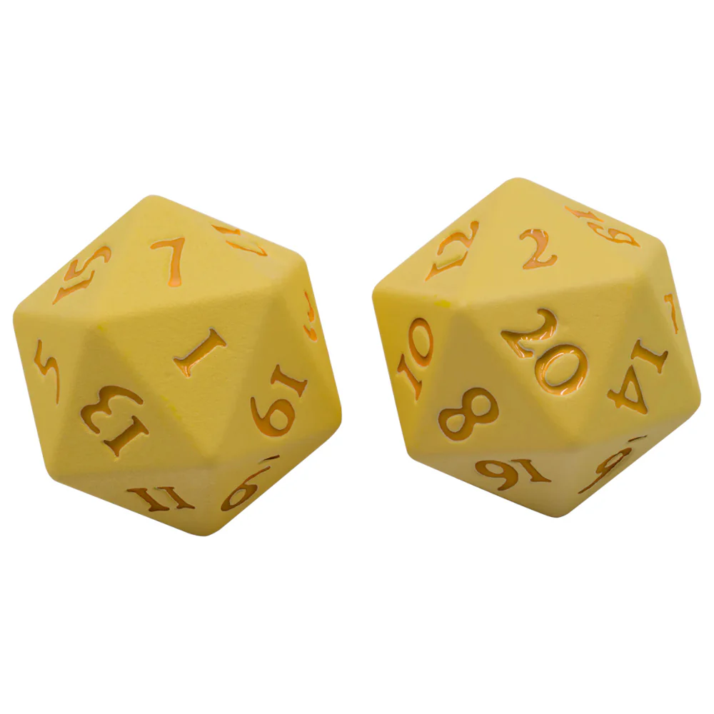Ultra Pro - Vivid Heavy Metal Dice 2-Piece Set - Yellow - Image 2