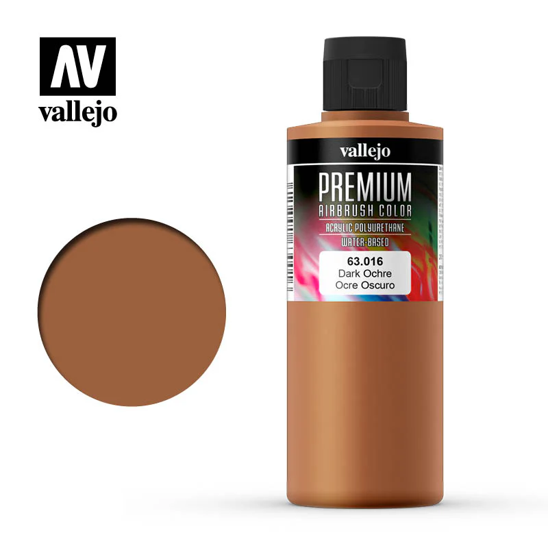 Vallejo Airbrush Premium Colour 200ml - Dark Ochre