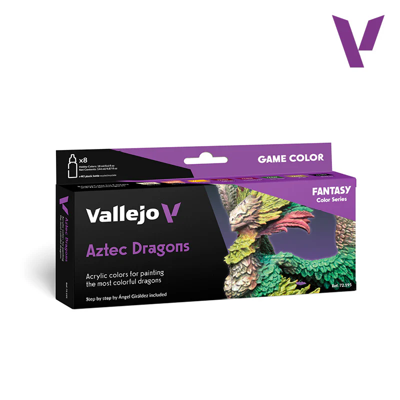 Vallejo Game Colour Aztec Dragons Acrylic Paint 8-Piece Set