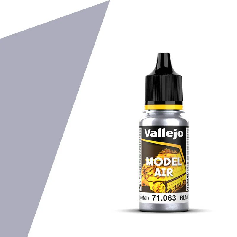 Vallejo Model Air Acrylic Color 18ml - Silver RLM 01 - Image 2