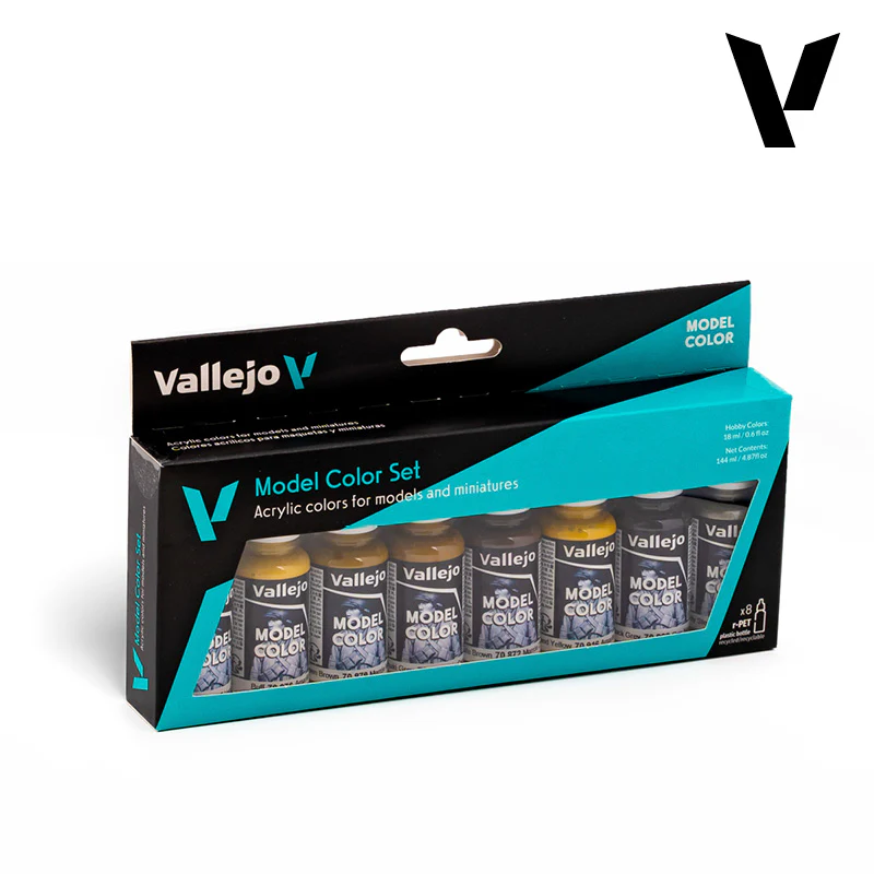 Vallejo Model Colour Panzer Colours Acrylic Paint 8-Piece Set