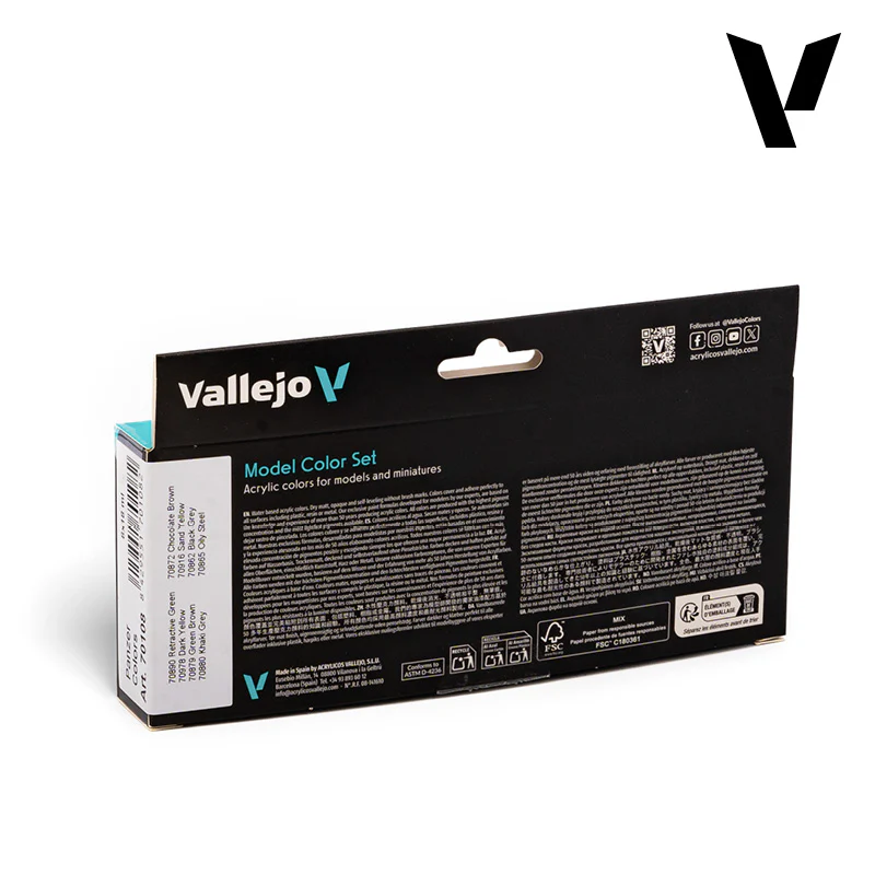 Vallejo Model Colour Panzer Colours Acrylic Paint 8-Piece Set - Image 2