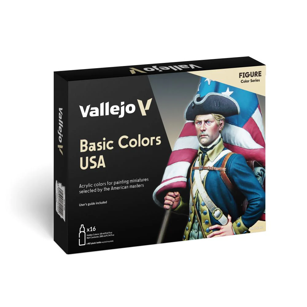 Vallejo Model Colour USA Figure Basic Colors Set of 16 x 17ml