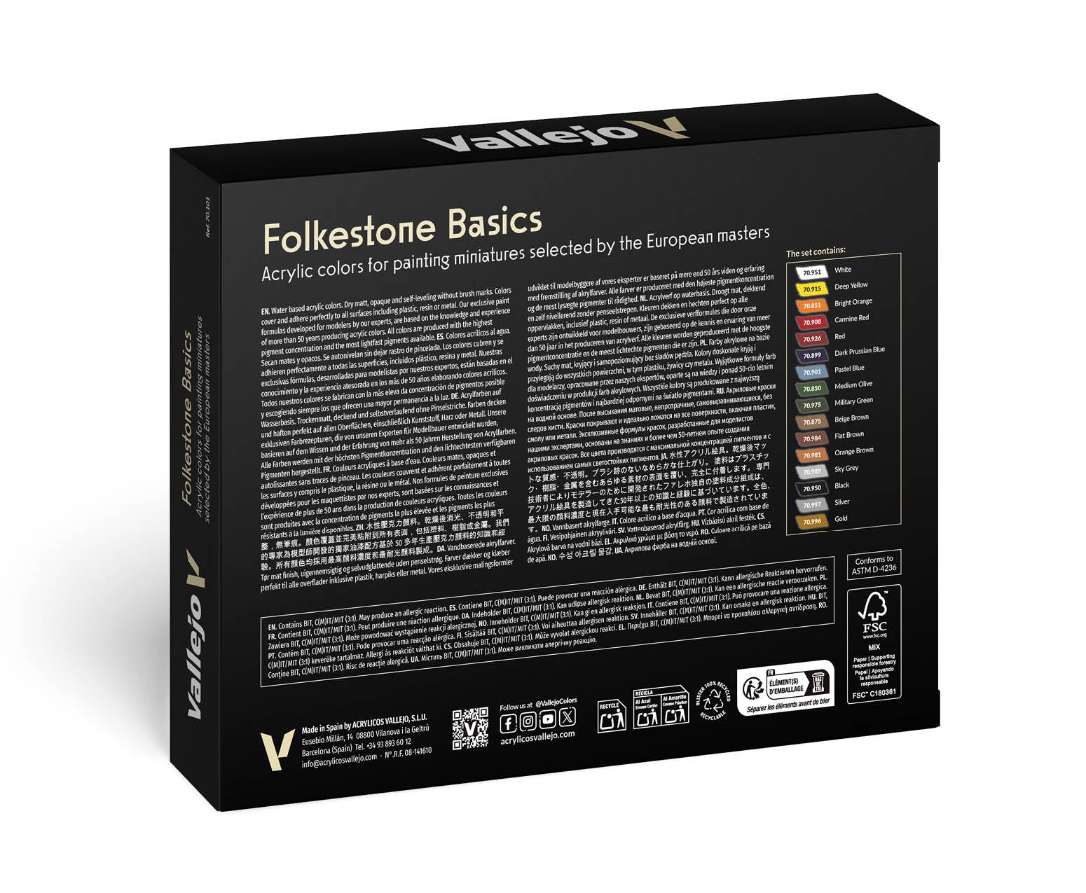 Vallejo Model Folkstone Basics Colour 16-Piece Set - Image 2