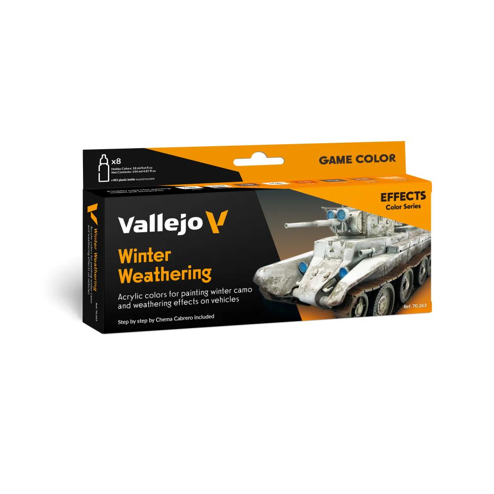 Vallejo Winter Weathering By Chema Cabrero Effects Model Colour 8-Piece Set