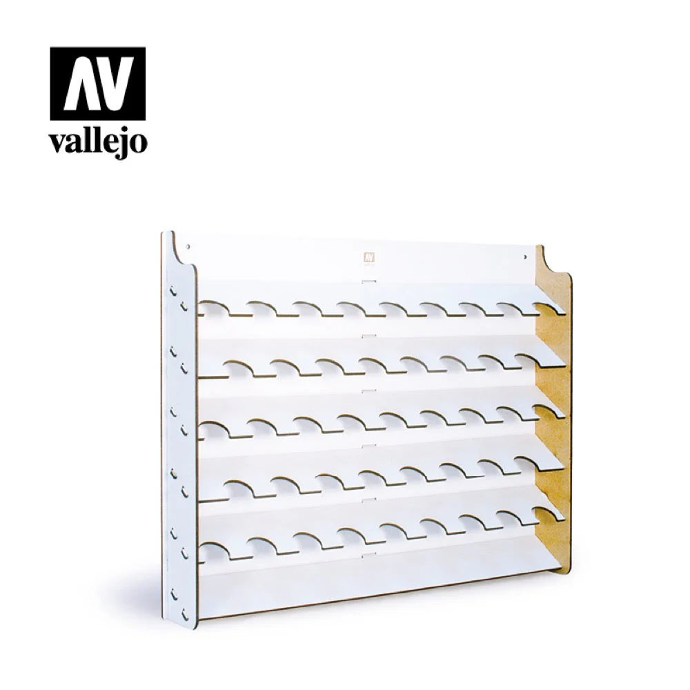 Vallejo - Wood Wall Mounted Paint Display Stand for 17ml Bottles