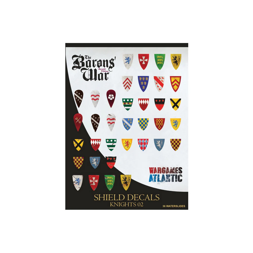 Wargames Atlantic - Barons' War Shield Decals (02): Knights 02